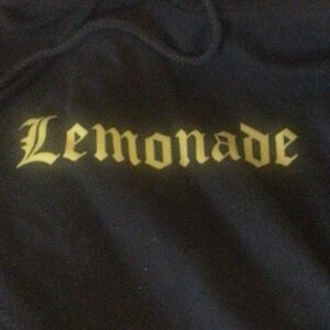 PRIVATE PARTY Black Hoodie with Lemon Print